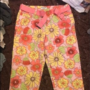 Flower capris.